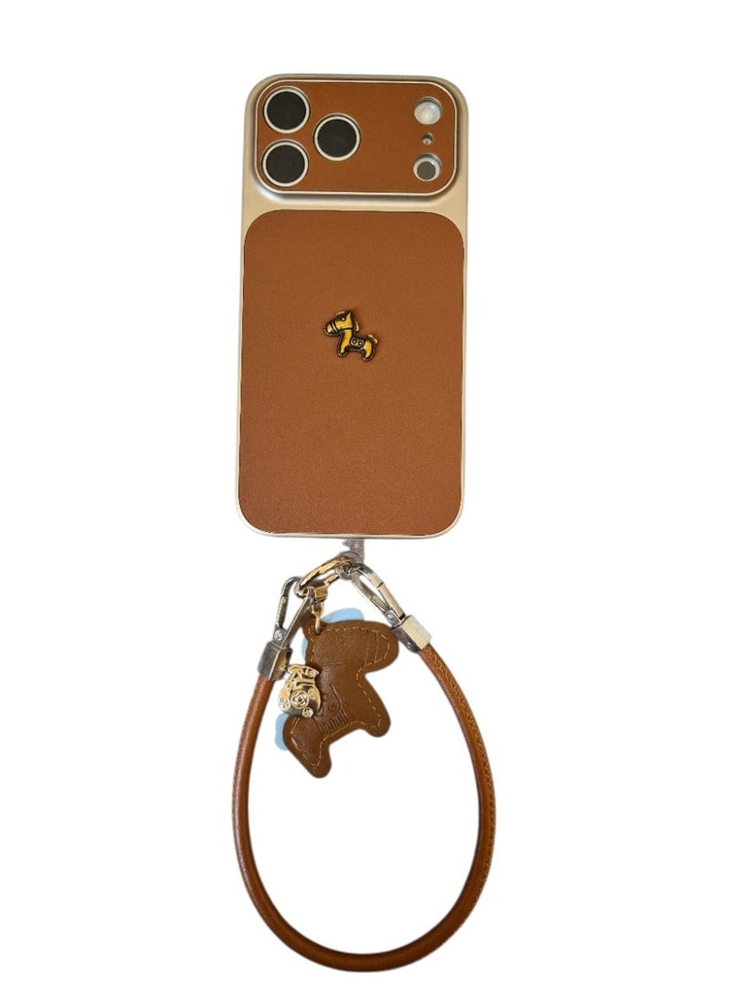 Multi Impex iPhone 17 Pro Max Luxury Small Golden Horse Phone Case - Image 1